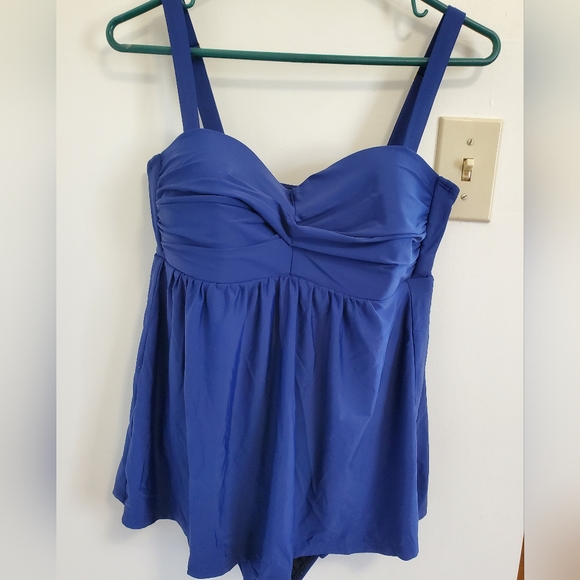 Athena 1 piece bathing suit, blue 🩱 SZ 10 - Picture 2 of 7